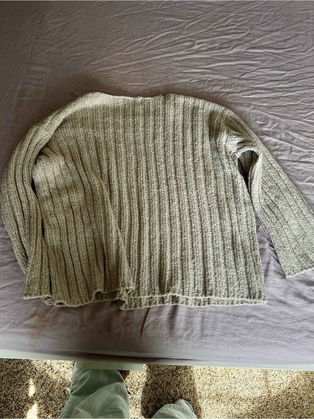 ASOS Cream Ribbed Scoop-Neck Sweater - Picture 6 of 9
